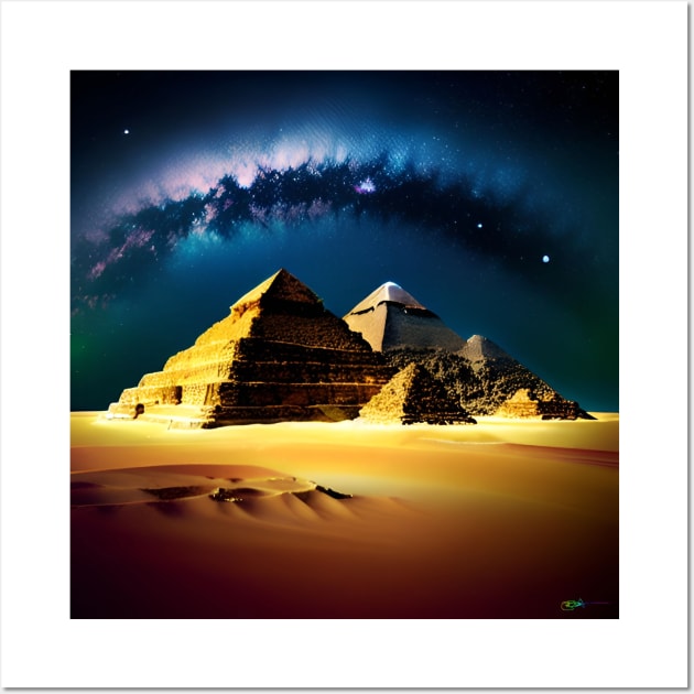 Cosmic Pyramid Surreal Landscapes Dreamcore 59 Wall Art by Benito Del Ray